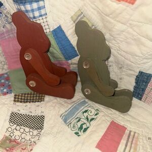 Wooden Teddy Bear Shelf Sitter Decor